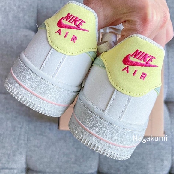 🌸 Nike Air Force 1 Pastel white pink block shoes - Picture 3 of 4